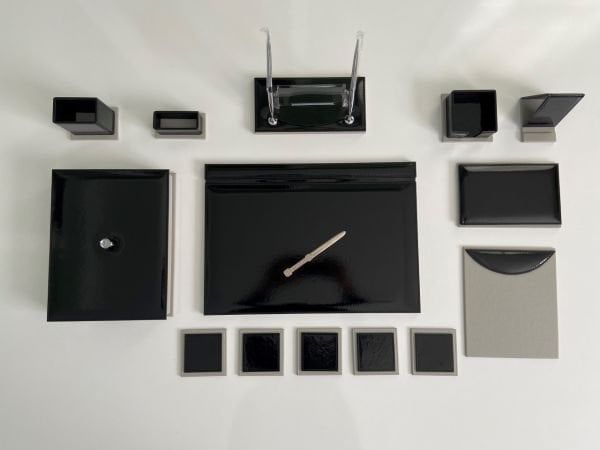 Siyah altı Gri Sümen Takımı  Consept Exclusive Hand Made