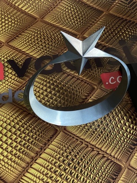 Ay Yıldız Metal Biblo Gümüş (20 Cm)