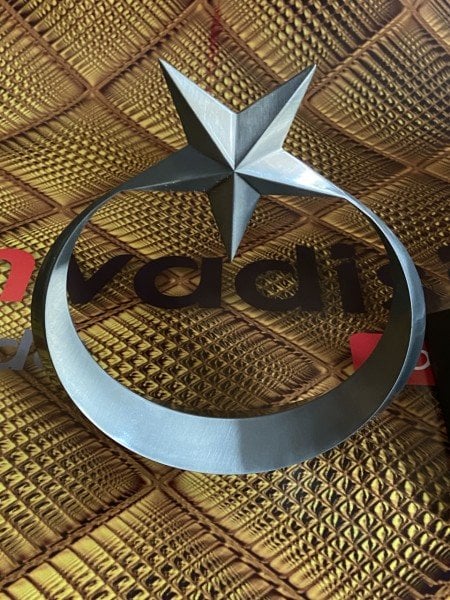 Ay Yıldız Metal Biblo Gümüş (20 Cm)