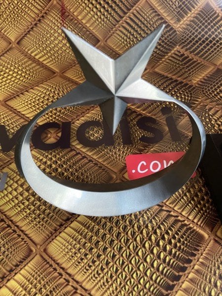 Ay Yıldız Metal Biblo Gümüş (20 Cm)