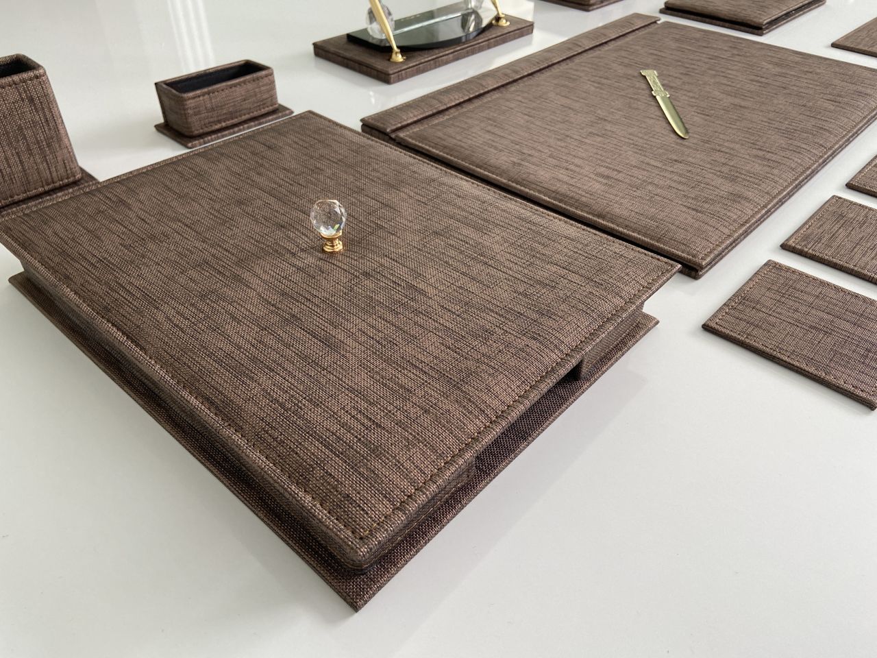 EL YAPIMI Kumaş Bakır Ultralüks Sümen Takımı Hand Made