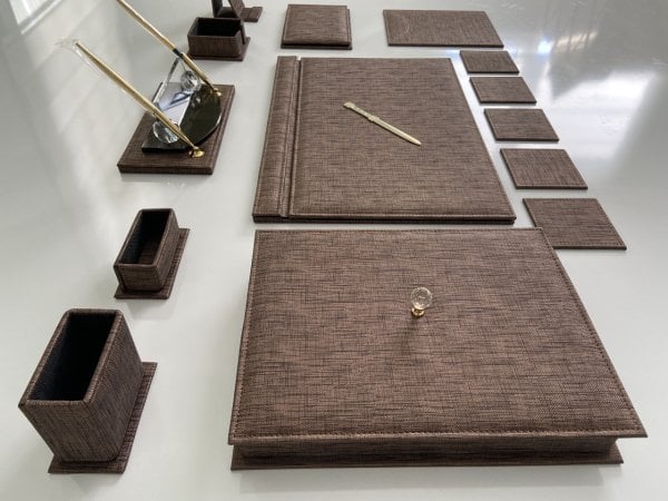 EL YAPIMI Kumaş Bakır Ultralüks Sümen Takımı Hand Made