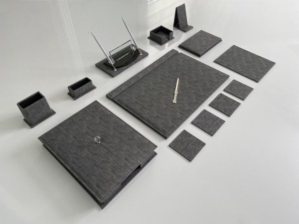 EL YAPIMI Gri Kumaş Consept Sümen Makam Takımı Business