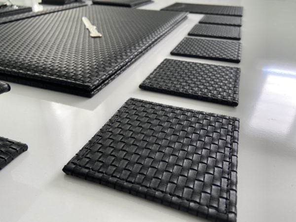 Siyah Ekose Business Sümen Takımı V.I.P Hand  Made