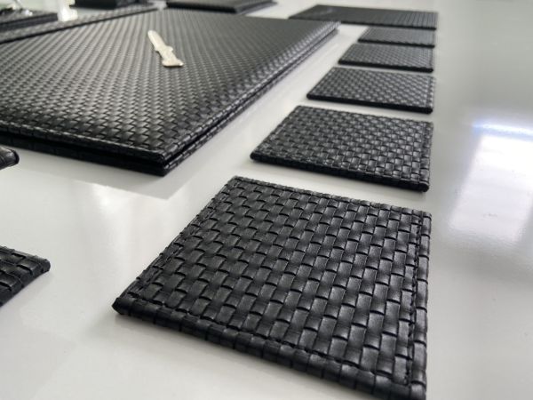 Siyah Ekose Business Sümen Takımı V.I.P Hand  Made