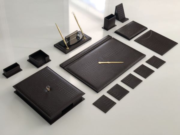 Timsah Kahve Şık Modern Sümen Seti El Sanatı V.I.P