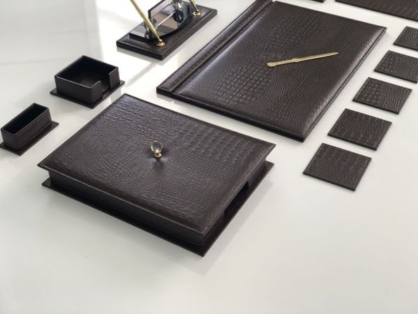 Timsah Kahve Şık Modern Sümen Seti El Sanatı V.I.P