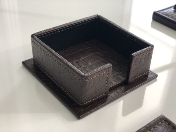 Timsah Kahve Şık Modern Sümen Seti El Sanatı V.I.P