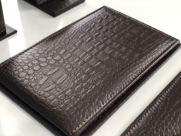 Timsah Kahve Şık Modern Sümen Seti El Sanatı V.I.P