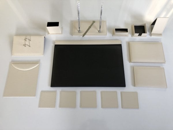 Krem Siyah Sümen Takımı Hand Made