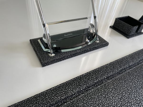Osmanlı Gri Siyah Luxury Sümen Seti Hand Made