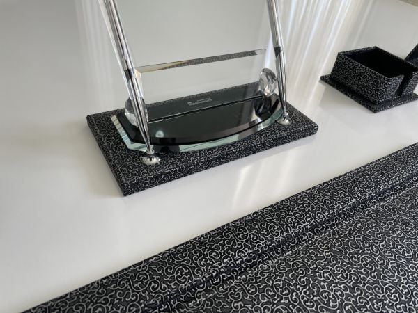Osmanlı Gri Siyah Luxury Sümen Seti Hand Made