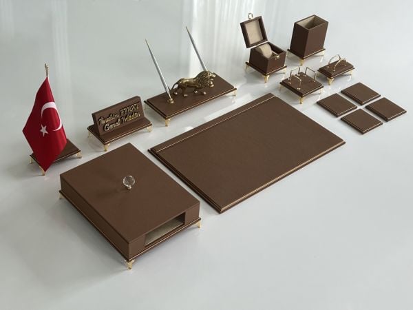 ÜST SEVİYE NATUREL EXECUTIVE - Fırsat Set Sümenvadisi Deluxe Hakiki Doğal Deri Scrikss Markalı Kalem Saat Yüzük Kutulu