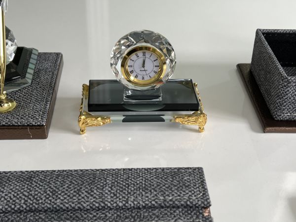 MARJİNAL VIP EL YAPIMI Gri Bakır Design Saatli Sümen Makam Takımı V.I.P