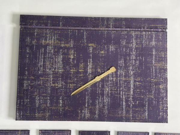 Mor Altın Tasarım Ürün Kadife Ultralüks EL Sanatı Sümenvadisi