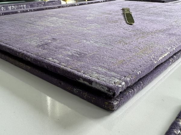 Mor Altın Tasarım Ürün Kadife Ultralüks EL Sanatı Sümenvadisi