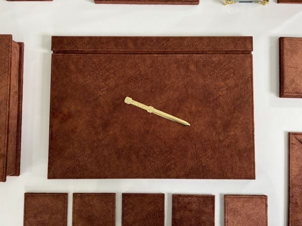 Taba Kadife Macan El Sanatı Sümen Takımı Hand Made