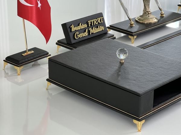 ÜST SEVİYE Sümenvadisi Siyah Deluxe Deri Scrikss Markalı Kalem Saat Yüzük Kutulu