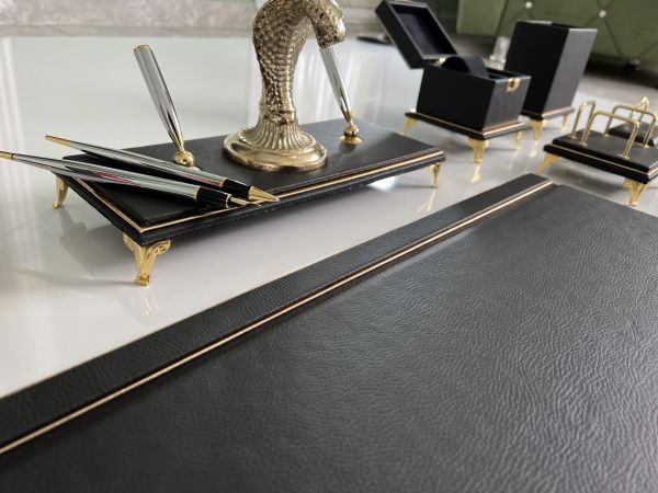 ÜST SEVİYE Sümenvadisi Siyah Deluxe Deri Scrikss Markalı Kalem Saat Yüzük Kutulu