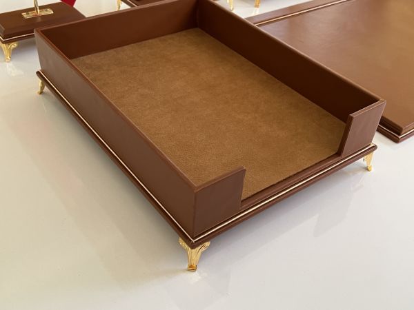 ÜST SEVİYE Sümenvadisi Taba Deluxe Deri Scrikss Markalı Kalem Saat Yüzük Kutulu