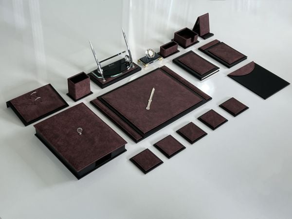 FIRSAT KAMPANYA - BU HAFTA SON !!!! Bordo Siyah Siyah Deri Sümen Makam Takımı