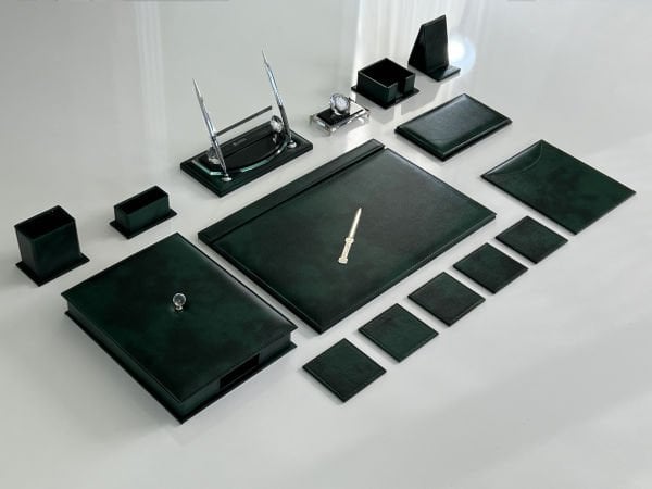 Yeşil Siyah Tasarım Ürünü El İşçiliği VIP Sümen Makam Takımı