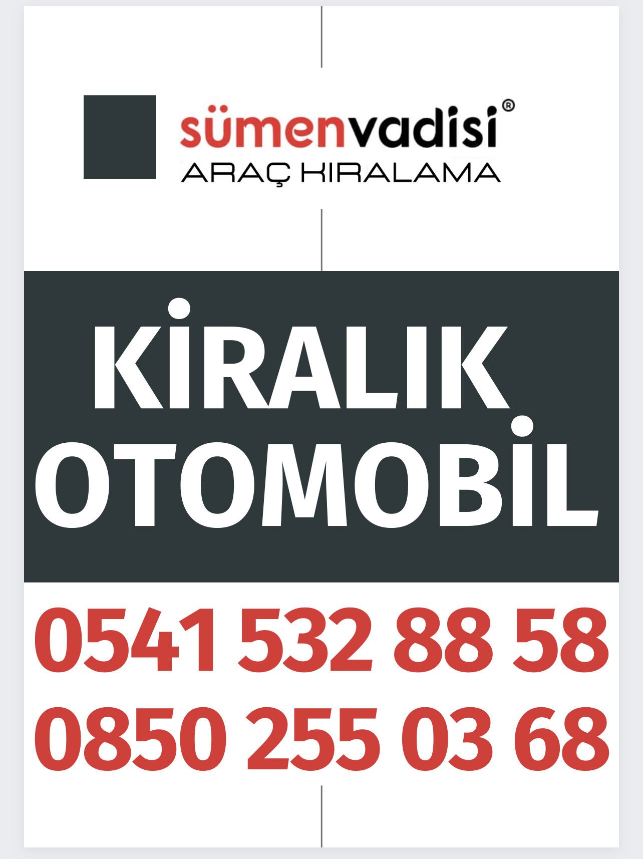 Randevu ile Çalışıyoruz - Sümenvadisi Araç Kiralama Sakarya Araç Kiralama