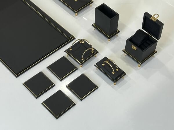 Sümenvadisi Ata Siyah Altın Hakiki Deri Exlusive VIP Sümen Makam Takımı