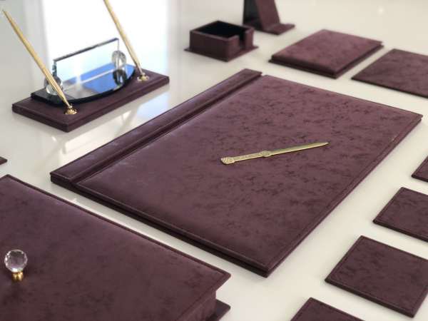 EL YAPIMI Bordo Rustik Sümen Takımı Hand Made