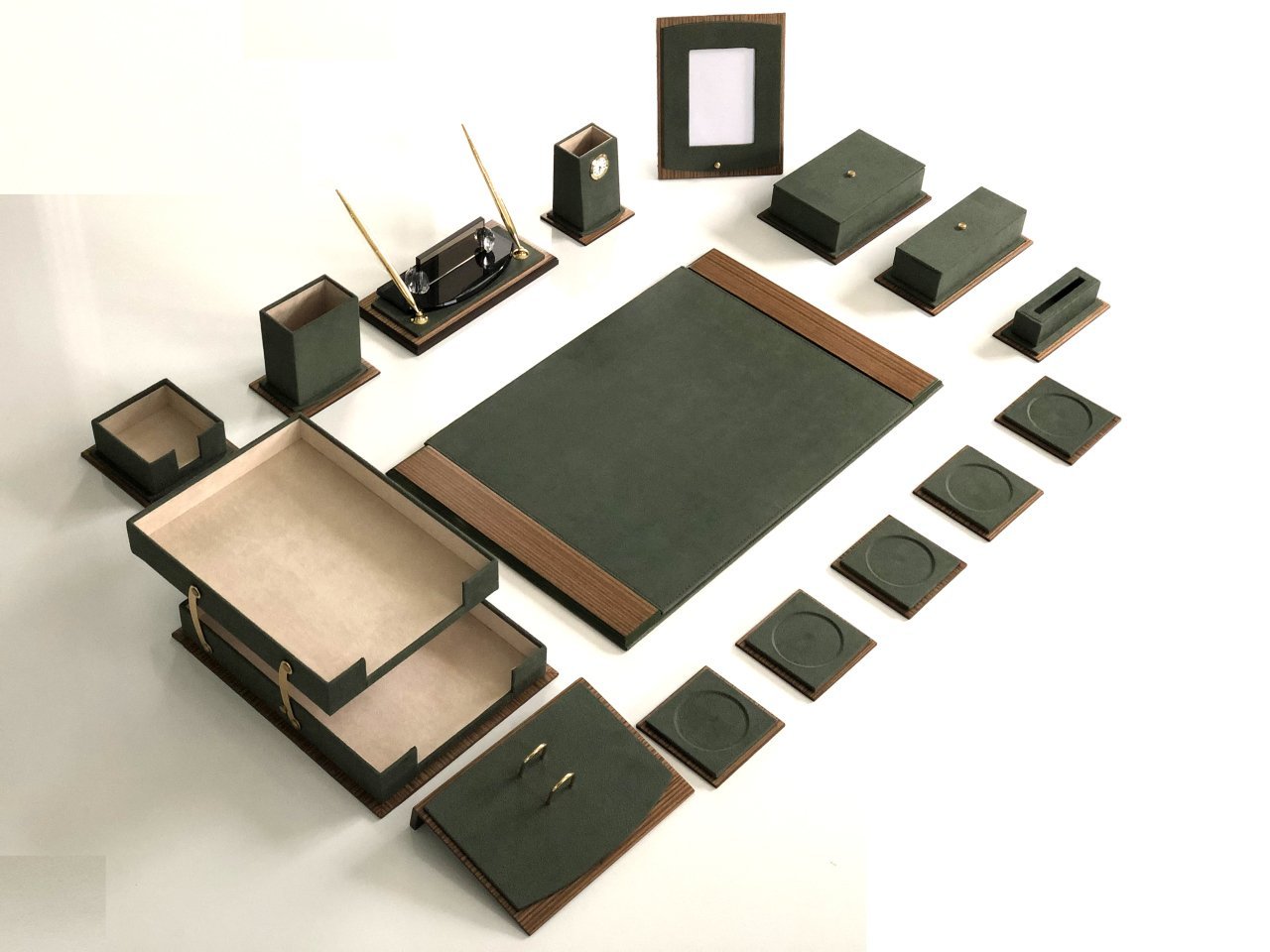 Yeşil Nubuk Deluxe Sümen Takımı