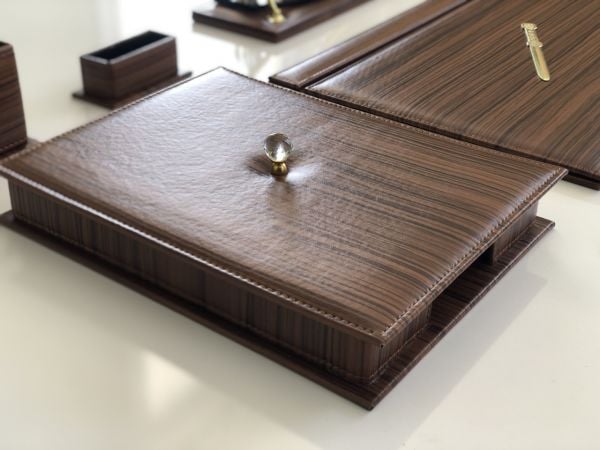 EL YAPIMI Trend Mobilya Kahve Deri Sümen Takımı |El Emeği|