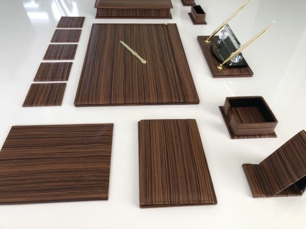 EL YAPIMI Trend Mobilya Kahve Deri Sümen Takımı |El Emeği|