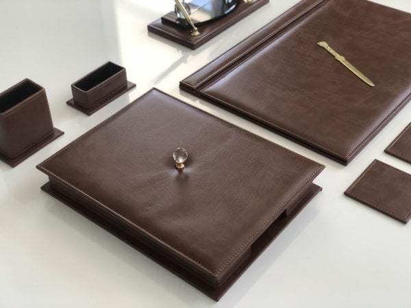 EL YAPIMI Kestane Kahve Sümen Takımı |El İşçiliği|