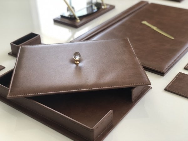 EL YAPIMI Kestane Kahve Sümen Takımı |El İşçiliği|