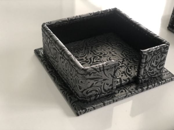 EL YAPIMI Hançer Yaprağı Siyah Sümen Takımı Hand Made