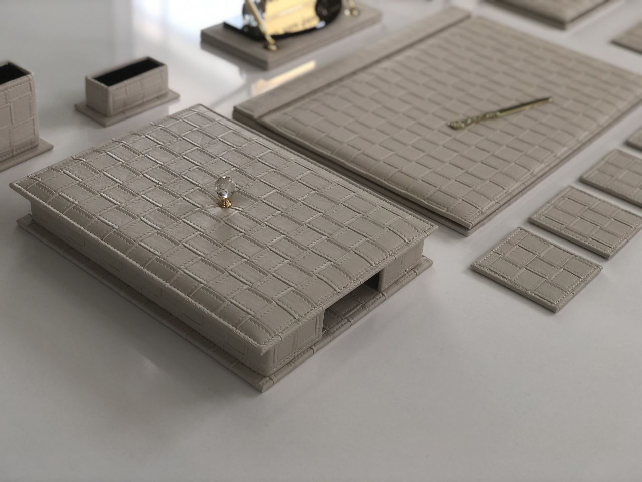 EL YAPIMI Örgü Desen Krem  Sümen Takımı Hand Made