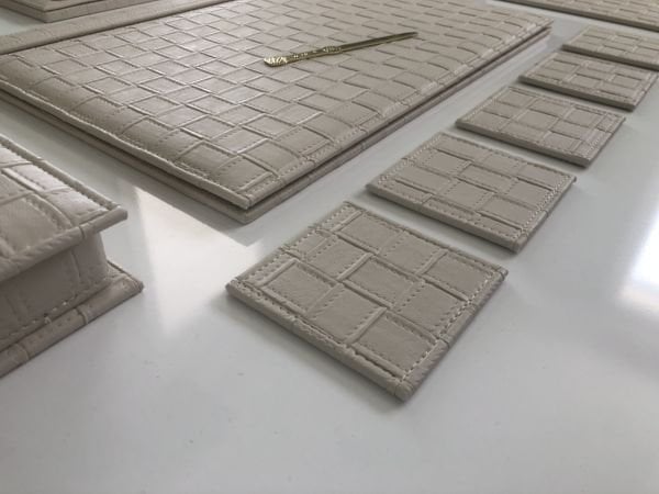 Örgü Desen Krem  Sümen Takımı Hand Made