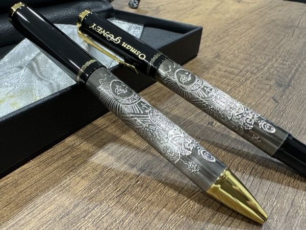 Orjinal Kalemler Osmanlı VIP Özel Kabartmalı tükenmez+roller