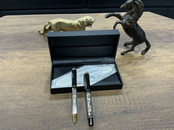 Orjinal Kalemler Osmanlı VIP Özel Kabartmalı tükenmez+roller