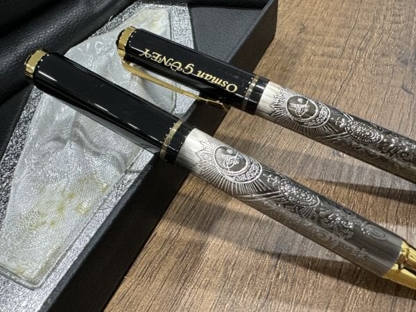Orjinal Kalemler Osmanlı VIP Özel Kabartmalı tükenmez+roller