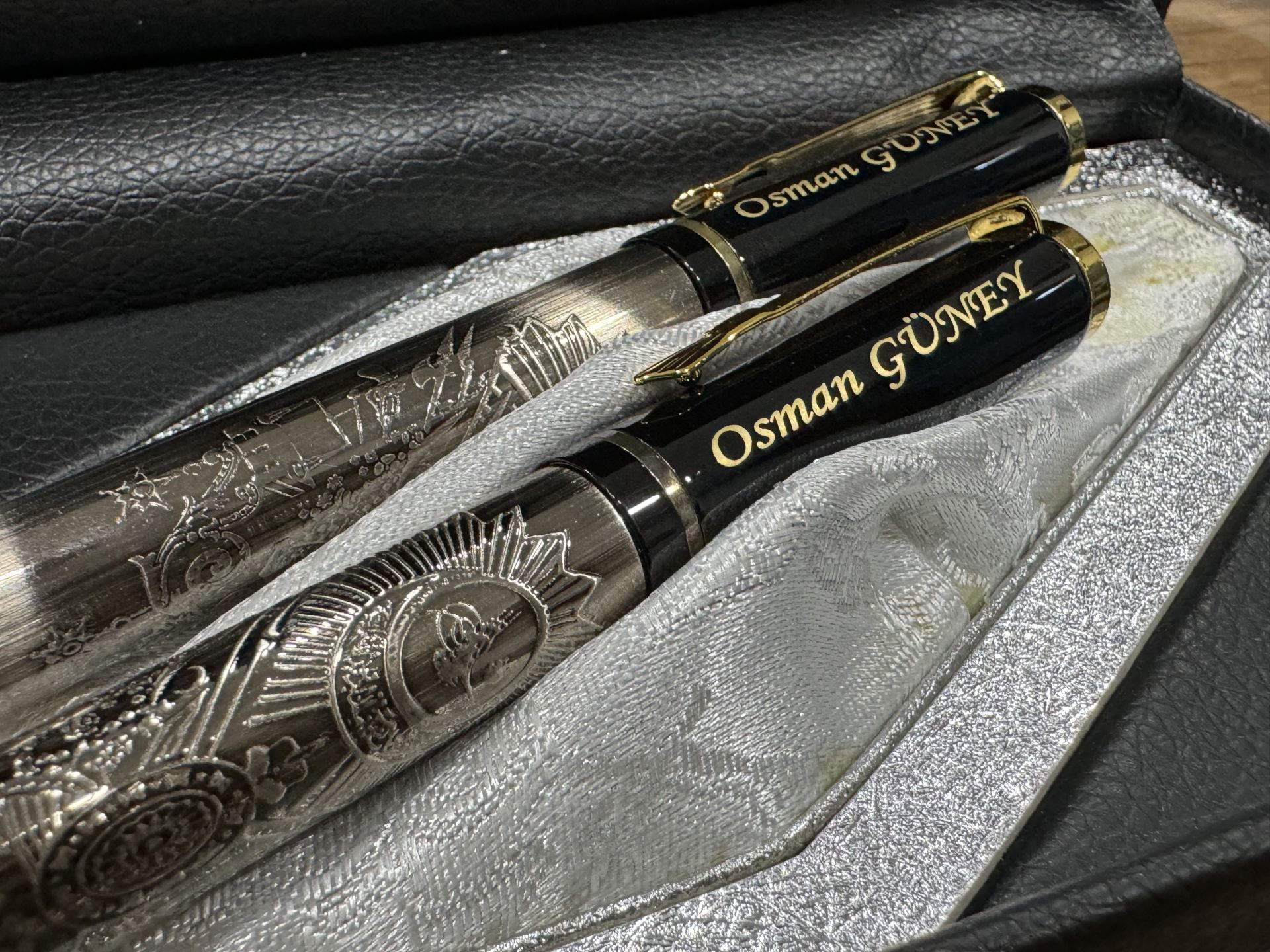 Orjinal Kalemler Osmanlı VIP Özel Kabartmalı tükenmez+roller