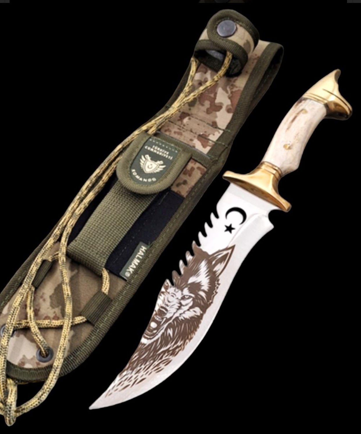 Geyik Boynuzu Avcı Bıçağı 33cm