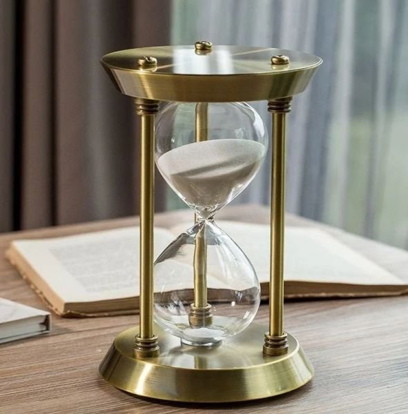 SÜMENVADİSİ Bronz Ofis Kum Saati 17cm  (30 dakika) Avrupa