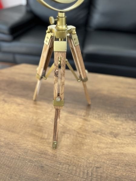 Orijinal Lüks 62cm Dünya Küre 1.Sınıf Ahşap Parlak Özel Küre Metal çerçeve İTHAL AVRUPA