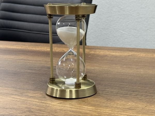Pirinç Ofis Kum Saati 17cm 30 Dakika Avrupa İthal