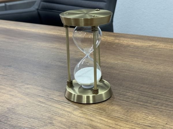 Pirinç Ofis Kum Saati 17cm 30 Dakika Avrupa İthal