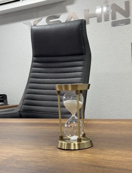 Pirinç Ofis Kum Saati 17cm 30 Dakika Avrupa İthal