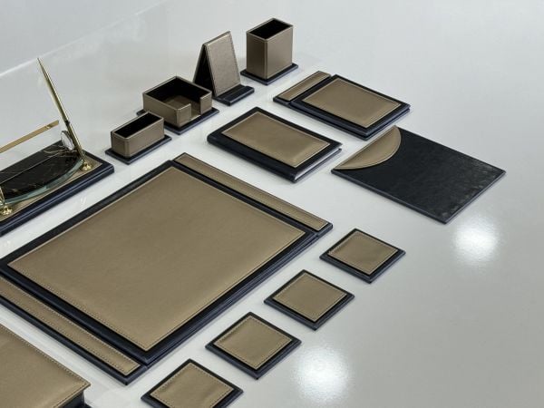 |YENİ| Mermer İsimlik Platin Deri altı Lacivert PREMİUM El Yapımı Sümenvadisi Marka Farkıyla