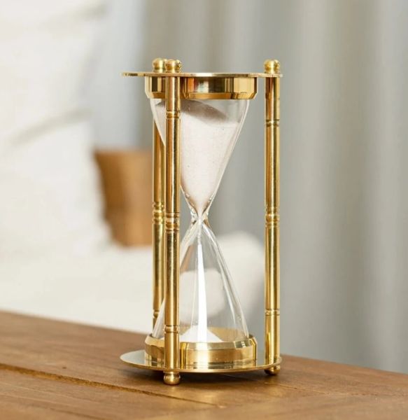 Sümenvadisi Pirinç Kum Saati 15cm 5dk (Avrupa İthal)