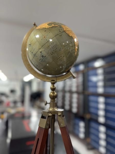 Yeşil Gold Lake Ahşap Dünya Küre VIP 75CM Avrupa iTHAL İngiltere